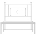Estructura cama sin colchón con cabecero metal blanco 100x190cm