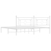 Estructura cama sin colchón con cabecero metal blanco 193x203cm