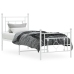 Estructura cama sin colchón con estribo metal blanco 75x190 cm