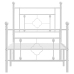 Estructura cama sin colchón con estribo metal blanco 75x190 cm