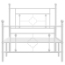 Estructura cama sin colchón con estribo metal blanco 100x190 cm