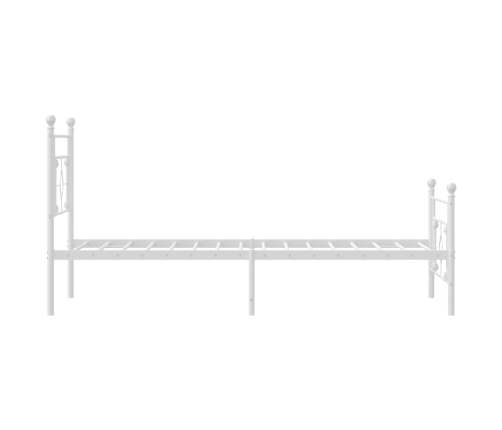 Estructura cama sin colchón con estribo metal blanco 107x203 cm