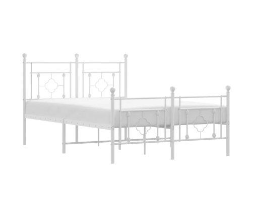 Estructura cama sin colchón con estribo metal blanco 120x200 cm
