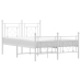 Estructura cama sin colchón con estribo metal blanco 120x200 cm