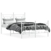 Estructura cama sin colchón con estribo metal blanco 120x200 cm
