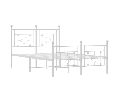 Estructura cama sin colchón con estribo metal blanco 120x200 cm