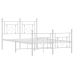 Estructura cama sin colchón con estribo metal blanco 120x200 cm