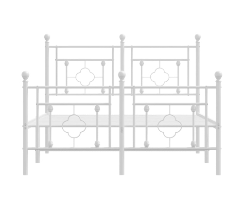 Estructura cama sin colchón con estribo metal blanco 120x200 cm
