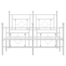 Estructura cama sin colchón con estribo metal blanco 120x200 cm