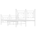 Estructura cama sin colchón con estribo metal blanco 120x200 cm