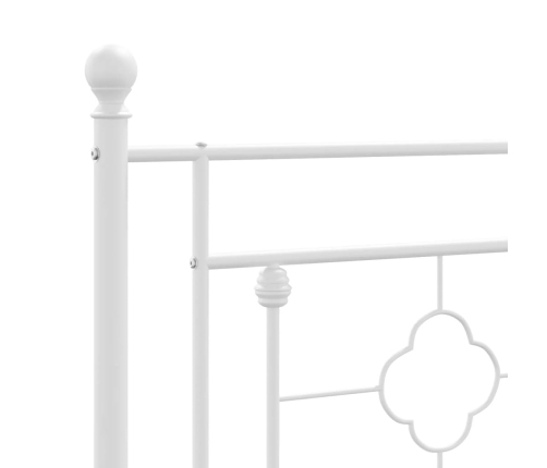 Estructura cama sin colchón con estribo metal blanco 120x200 cm