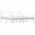 Estructura cama sin colchón con estribo metal blanco 183x213 cm