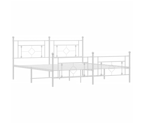 Estructura cama sin colchón con estribo metal blanco 183x213 cm