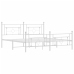 Estructura cama sin colchón con estribo metal blanco 183x213 cm