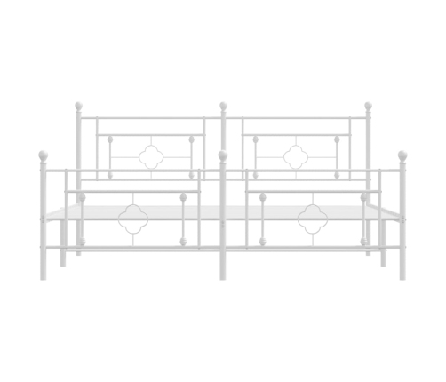 Estructura cama sin colchón con estribo metal blanco 183x213 cm