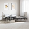 Estructura cama sin colchón con estribo metal blanco 183x213 cm