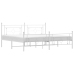 Estructura cama sin colchón con estribo metal blanco 193x203 cm