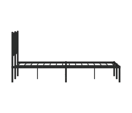 Estructura cama sin colchón con cabecero metal negro 135x190 cm