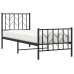 Estructura cama sin colchón con estribo metal negro 75x190 cm