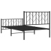 Estructura cama sin colchón con estribo metal negro 100x200 cm