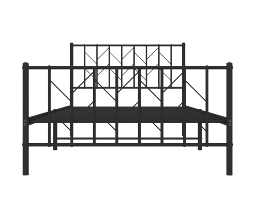 Estructura cama sin colchón con estribo metal negro 107x203 cm