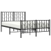 Estructura cama sin colchón con estribo metal negro 120x190 cm