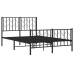 Estructura cama sin colchón con estribo metal negro 120x190 cm