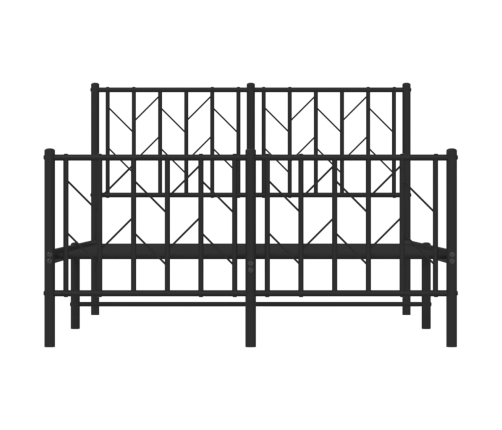Estructura cama sin colchón con estribo metal negro 120x190 cm