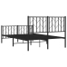 Estructura cama sin colchón con estribo metal negro 120x190 cm