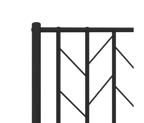 Estructura cama sin colchón con estribo metal negro 120x190 cm