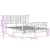 Estructura cama sin colchón con estribo metal negro 120x190 cm