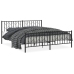 Estructura cama sin colchón con estribo metal negro 180x200 cm
