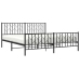 Estructura cama sin colchón con estribo metal negro 180x200 cm