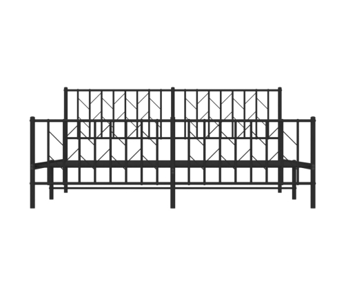 Estructura cama sin colchón con estribo metal negro 180x200 cm