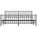 Estructura cama sin colchón con estribo metal negro 180x200 cm