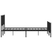 Estructura cama sin colchón con estribo metal negro 180x200 cm