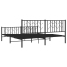 Estructura cama sin colchón con estribo metal negro 183x213 cm