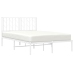 Estructura cama sin colchón con cabecero metal blanco 120x200cm