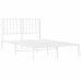 Estructura cama sin colchón con cabecero metal blanco 120x200cm