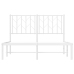 Estructura cama sin colchón con cabecero metal blanco 120x200cm
