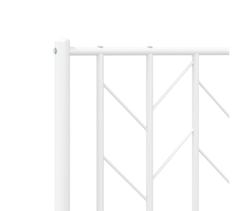 Estructura cama sin colchón con cabecero metal blanco 120x200cm