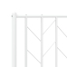 Estructura cama sin colchón con cabecero metal blanco 120x200cm