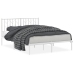 Estructura cama sin colchón con cabecero metal blanco 140x190cm