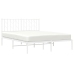 Estructura cama sin colchón con cabecero metal blanco 140x190cm
