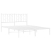Estructura cama sin colchón con cabecero metal blanco 140x190cm