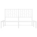 Estructura cama sin colchón con cabecero metal blanco 140x190cm