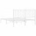 Estructura cama sin colchón con cabecero metal blanco 140x190cm