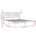 Estructura cama sin colchón con cabecero metal blanco 140x190cm