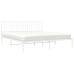 Estructura cama sin colchón con cabecero metal blanco 183x213cm