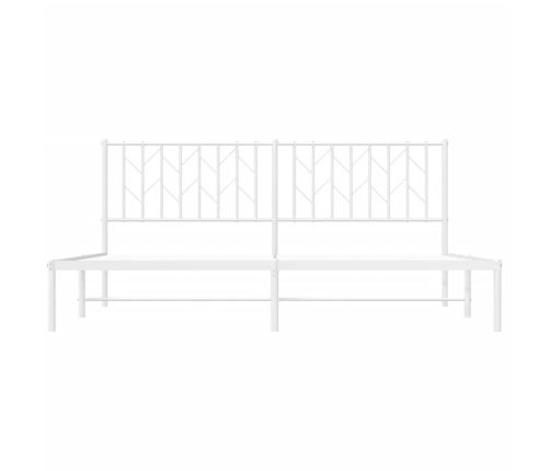 Estructura cama sin colchón con cabecero metal blanco 183x213cm